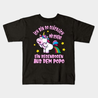 Lustiges Einhorn Glück Regenbogen Spaß Unicorn Kids T-Shirt